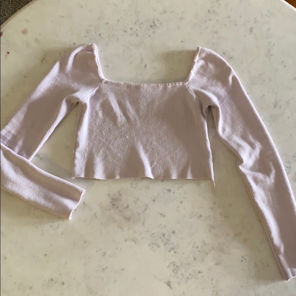 Long sleeve crop top
